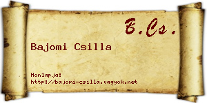 Bajomi Csilla névjegykártya