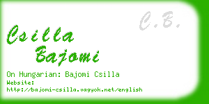 csilla bajomi business card